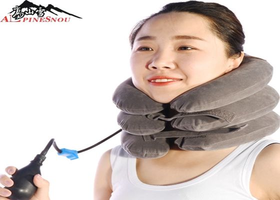 CHINA Apoyo cervical inflable de la almohada del cuello del cuello del apoyo con el terciopelo, alivio del dolor del cuello proveedor